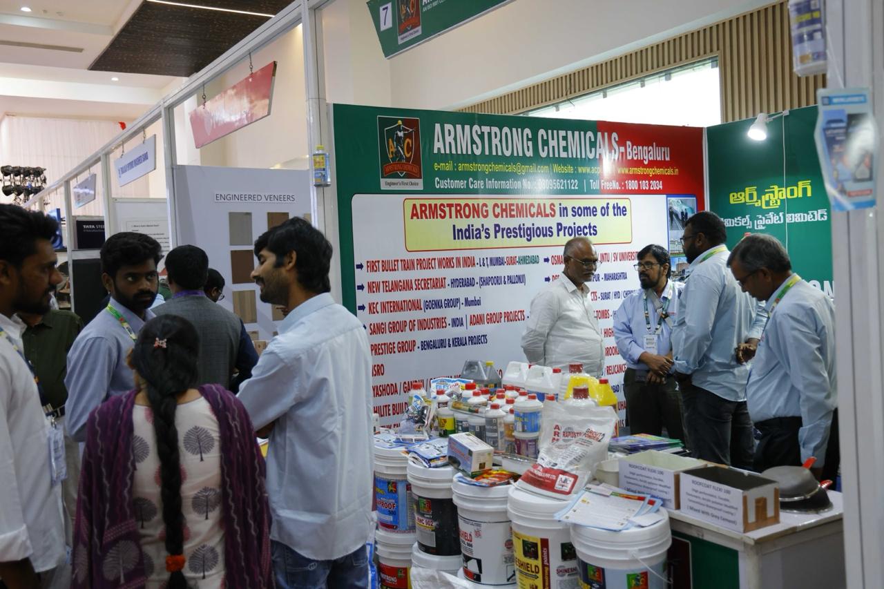 Visitors at the Armstrong Chemicals Warangal expo stall