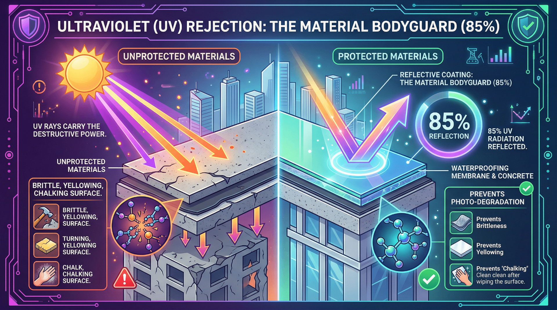 UV Rejection - 85%